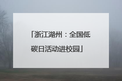 浙江湖州：全国低碳日活动进校园