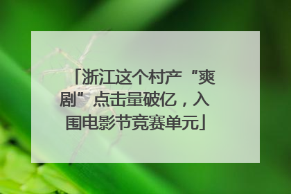 浙江这个村产“爽剧”点击量破亿，入围电影节竞赛单元
