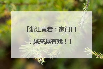 浙江黄岩：家门口，越来越有戏！