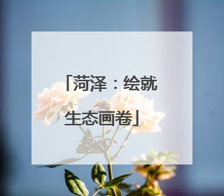 菏泽：绘就生态画卷