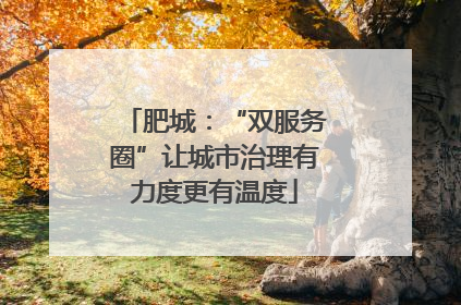 肥城：“双服务圈”让城市治理有力度更有温度