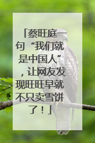蔡旺庭一句“我们就是中国人”，让网友发现旺旺早就不只卖雪饼了！