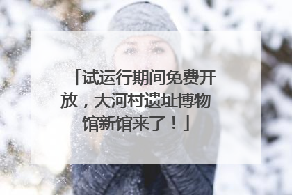 试运行期间免费开放，大河村遗址博物馆新馆来了！