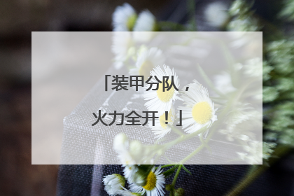 装甲分队，火力全开！