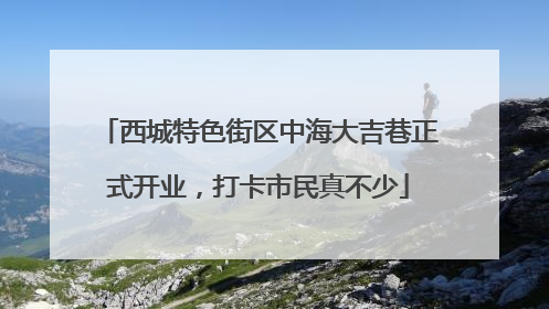 西城特色街区中海大吉巷正式开业，打卡市民真不少