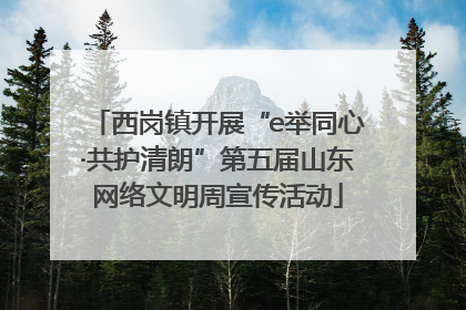 西岗镇开展“e举同心·共护清朗”第五届山东网络文明周宣传活动