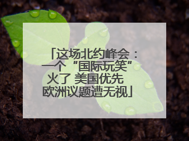 这场北约峰会：一个“国际玩笑”火了 美国优先 欧洲议题遭无视