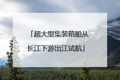 超大型集装箱船从长江下游出江试航