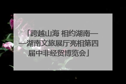 跨越山海 相约湖南——湖南文旅展厅亮相第四届中非经贸博览会