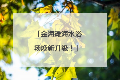 金海滩海水浴场焕新升级！