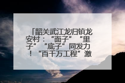 韶关武江龙归镇龙安村：“面子”“里子”“底子”同发力！“百千万工程”激活乡村新动能