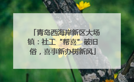 青岛西海岸新区大场镇：社工“帮喜”破旧俗，喜事新办树新风