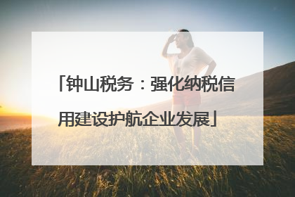 钟山税务：强化纳税信用建设护航企业发展