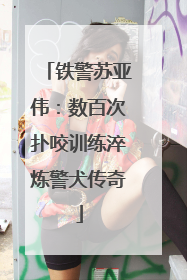 铁警苏亚伟：数百次扑咬训练淬炼警犬传奇