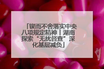 锲而不舍落实中央八项规定精神丨湖南探索“无扰督查”深化基层减负