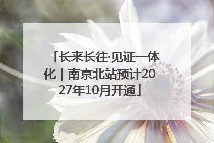 长来长往·见证一体化｜南京北站预计2027年10月开通
