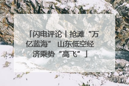 闪电评论丨抢滩“万亿蓝海” 山东低空经济乘势“高飞”