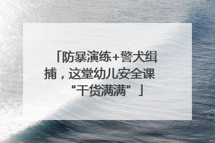 防暴演练+警犬缉捕，这堂幼儿安全课“干货满满”