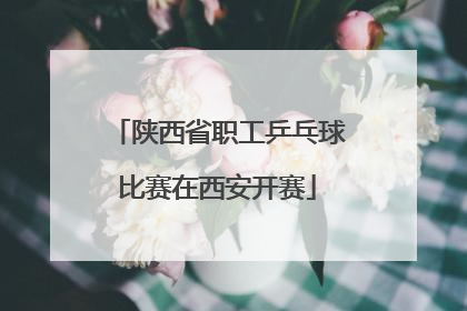 陕西省职工乒乓球比赛在西安开赛
