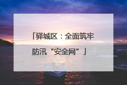 驿城区：全面筑牢防汛“安全网”
