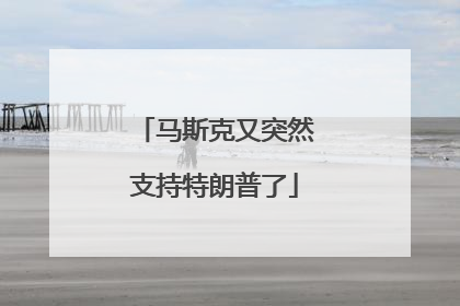马斯克又突然支持特朗普了