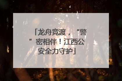 龙舟竞渡，“警”密相伴！江西公安全力守护