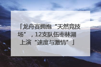 龙舟赛拥抱“天然竞技场”，12支队伍枣林湖上演“速度与激情”