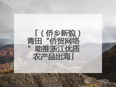（侨乡新貌）青田“侨贸网络”助推浙江优质农产品出海