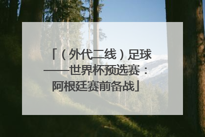 （外代二线）足球——世界杯预选赛：阿根廷赛前备战
