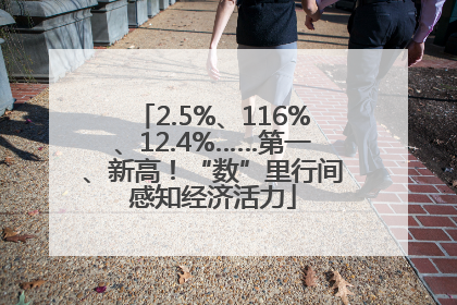 2.5%、116%、12.4%……第一、新高！“数”里行间感知经济活力