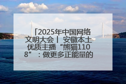 2025年中国网络文明大会丨 安徽本土优质主播“熊猫1108”：做更多正能量的事情 带给大家快乐