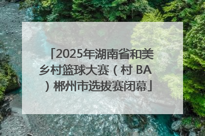 2025年湖南省和美乡村篮球大赛（村 BA）郴州市选拔赛闭幕