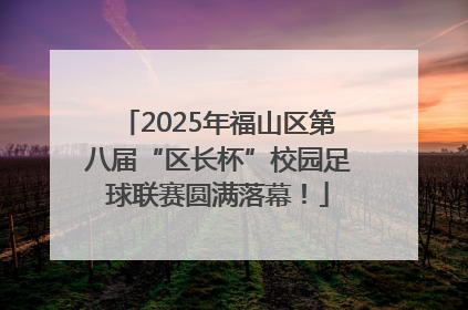 2025年福山区第八届“区长杯”校园足球联赛圆满落幕！