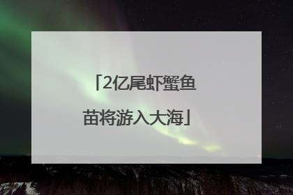 2亿尾虾蟹鱼苗将游入大海