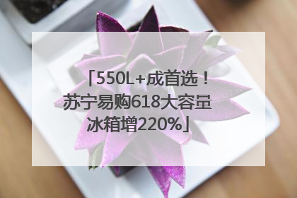 550L+成首选！苏宁易购618大容量冰箱增220%